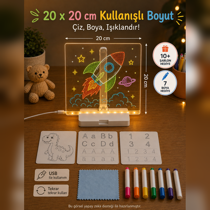 Işıklı Eğitici Yazı & Çizim Tahtası