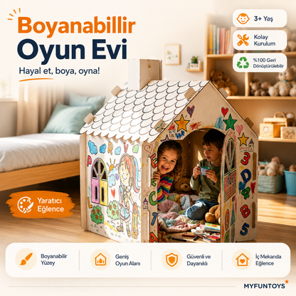 Çocuklar İçin Boyanabilir Oyun Evi