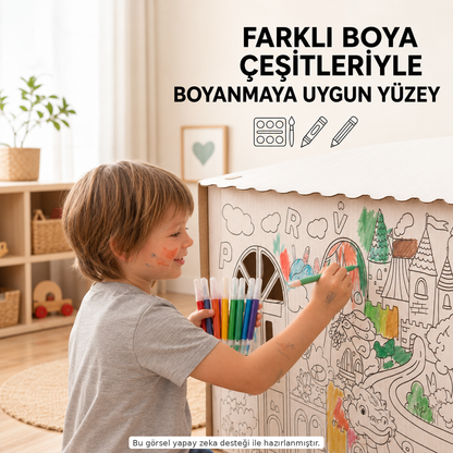 Çocuklar İçin Boyanabilir Oyun Evi
