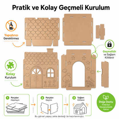 Çocuklar İçin Boyanabilir Oyun Evi