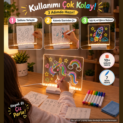 Işıklı Eğitici Yazı & Çizim Tahtası
